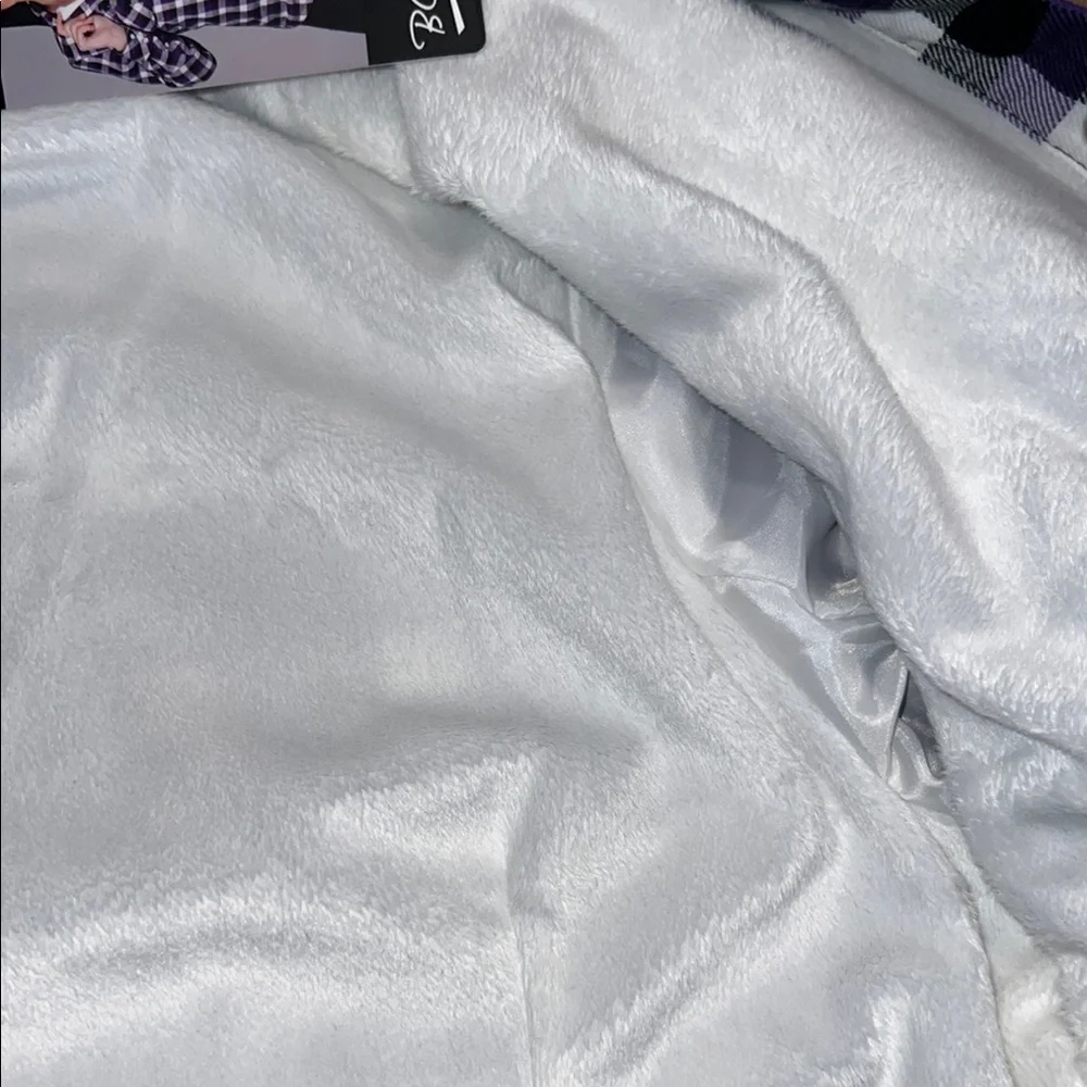 NWT - BC Clothing Casual Purple and Black Button Down Shirt - Picture 9 of 13